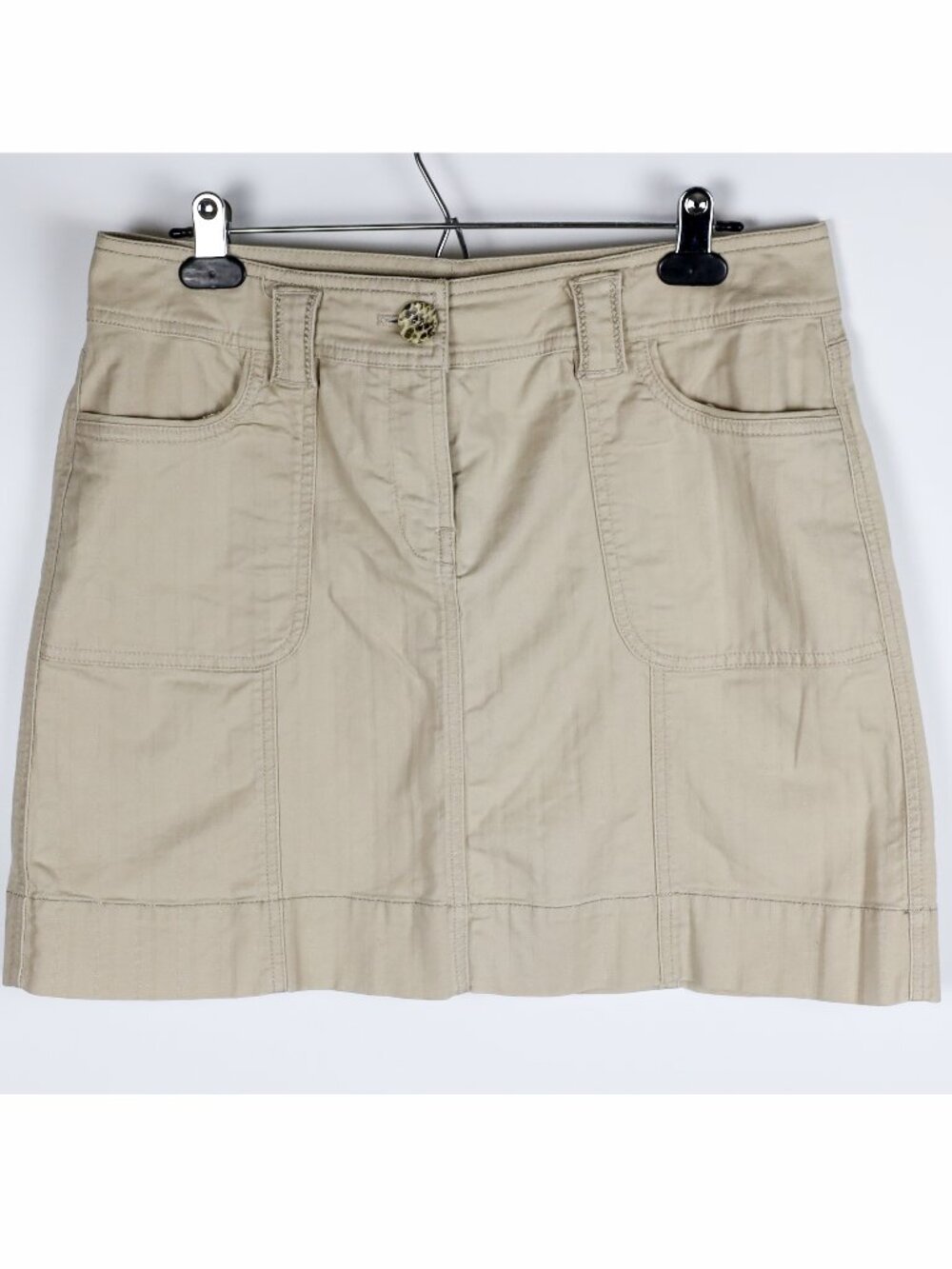 White House Black Market Tan Women's Skirt Size 8. Back pockets, Zip closure